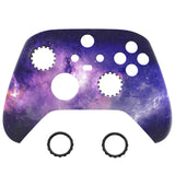 eXtremeRate Nebula Galaxy ASR Version Front Housing Shell with Accent Rings for Xbox Series X/S Controller, Custom Soft Touch Cover Faceplate for Xbox Core Controller Model 1914 - Controller NOT Included - YX3T101