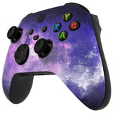 eXtremeRate Nebula Galaxy ASR Version Front Housing Shell with Accent Rings for Xbox Series X/S Controller, Custom Soft Touch Cover Faceplate for Xbox Core Controller Model 1914 - Controller NOT Included - YX3T101