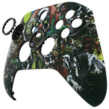 eXtremeRate Scary Party ASR Version Front Housing Shell with Accent Rings for Xbox Series X/S Controller, Custom Soft Touch Cover Faceplate for Xbox Core Controller Model 1914 - Controller NOT Included - YX3T104