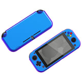 PlayVital Glossy Chameleon Purple Blue Customized Protective Case for NS Switch Lite, Hard Cover Protector for NS Switch Lite - 1 x Black Border Tempered Glass Screen Protector Included - YYNLP001