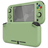 PlayVital Matcha Green Customized Protective Grip Case for NS Switch Lite, Hard Cover Protector for NS Switch Lite - 1 x Black Border Tempered Glass Screen Protector Included - YYNLP004