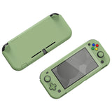 PlayVital Matcha Green Customized Protective Grip Case for NS Switch Lite, Hard Cover Protector for NS Switch Lite - 1 x Black Border Tempered Glass Screen Protector Included - YYNLP004