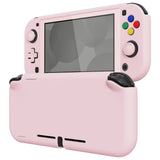 PlayVital Cherry Blossoms Pink Customized Protective Grip Case for Nintendo Switch Lite, Hard Cover Protector for Nintendo Switch Lite - 1 x White Border Tempered Glass Screen Protector Included - YYNLP005