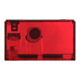 eXtremeRate Transparent Clear Red Console Back Plate DIY Replacement Housing Shell Case for NS Switch Console with Kickstand JoyCon Shell NOT Included - ZM502