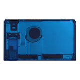 eXtremeRate Transparent Clear Blue Console Back Plate DIY Replacement Housing Shell Case for NS Switch Console with Kickstand JoyCon Shell NOT Included - ZM504