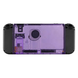 eXtremeRate Clear Atomic Purple Console Back Plate DIY Replacement Housing Shell Case for NS Switch Console with Kickstand JoyCon Shell NOT Included - ZM505