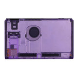 eXtremeRate Clear Atomic Purple Console Back Plate DIY Replacement Housing Shell Case for NS Switch Console with Kickstand JoyCon Shell NOT Included - ZM505