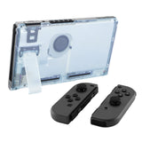 eXtremeRate Glacier Blue Console Back Plate DIY Replacement Housing Shell Case for NS Switch Console with Kickstand JoyCon Shell NOT Included - ZM506