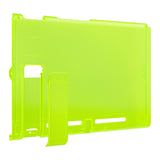 eXtremeRate Clear Lime Green Console Back Plate DIY Replacement Housing Shell Case for NS Switch Console with Kickstand - JoyCon Shell NOT Included - ZM511