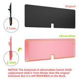 eXtremeRate Cherry Pink Console Back Plate DIY Replacement Housing Shell Case with Kickstand for Nintendo Switch OLED – Console and Joycon NOT Included - ZNSOM5004