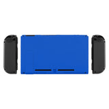 eXtremeRate Soft Touch Grip Blue Console Back Plate DIY Replacement Housing Shell Case for NS Switch Console with Kickstand – JoyCon Shell NOT Included - ZP313