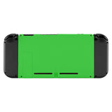 eXtremeRate Soft Touch Grip Green Console Back Plate DIY Replacement Housing Shell Case for NS Switch Console with Kickstand – JoyCon Shell NOT Included - ZP314