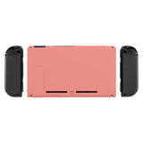 eXtremeRate Soft Touch Grip Coral Console Back Plate DIY Replacement Housing Shell Case for NS Switch Console with Kickstand – JoyCon Shell NOT Included - ZP317