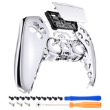 eXtremeRate Chrome Glossy Touchpad Front Housing Shell Compatible with ps5 Controller, DIY Replacement Shell Custom Touch Pad Cover Faceplate Compatible with ps5 Controller- ZPFD