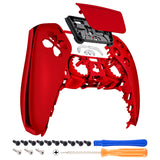 eXtremeRate Chrome Red Touchpad Front Housing Shell Compatible with ps5 Controller BDM-010/020/030/040/050, DIY Replacement Shell Custom Touch Pad Cover Compatible with ps5 Controller - ZPFD4003G3