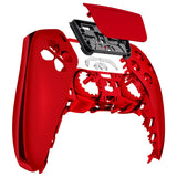 eXtremeRate Chrome Red Touchpad Front Housing Shell Compatible with ps5 Controller BDM-010/020/030/040/050, DIY Replacement Shell Custom Touch Pad Cover Compatible with ps5 Controller - ZPFD4003G3