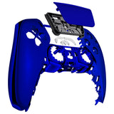 eXtremeRate Chrome Blue Touchpad Front Housing Shell Compatible with ps5 Controller BDM-010/020/030/040/050, DIY Replacement Shell Custom Touch Pad Cover Compatible with ps5 Controller - ZPFD4004G3