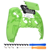 eXtremeRate Clear Touchpad Front Housing Shell Compatible with ps5 Controller BDM-010/020/030/040/050, DIY Replacement Shell Custom Touch Pad Cover Compatible with ps5 Controller - ZPFM