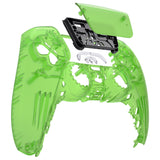 eXtremeRate Clear Green Touchpad Front Housing Shell Compatible with ps5 Controller BDM-010/020/030/040, DIY Replacement Shell Custom Touch Pad Cover Compatible with ps5 Controller - ZPFM5003G3