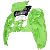 eXtremeRate Clear Green Touchpad Front Housing Shell Compatible with ps5 Controller BDM-010/020/030/040, DIY Replacement Shell Custom Touch Pad Cover Compatible with ps5 Controller - ZPFM5003G3