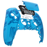 eXtremeRate Clear Blue Touchpad Front Housing Shell Compatible with ps5 Controller BDM-010/020/030/040, DIY Replacement Shell Custom Touch Pad Cover Compatible with ps5 Controller - ZPFM5004G3