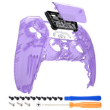 eXtremeRate Clear Touchpad Front Housing Shell Compatible with ps5 Controller BDM-010/020/030/040, DIY Replacement Shell Custom Touch Pad Cover Compatible with ps5 Controller - ZPFM