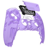 eXtremeRate Clear Atomic Purple Touchpad Front Housing Shell Compatible with ps5 Controller BDM-010/020/030/040, DIY Replacement Shell Custom Touch Pad Cover Compatible with ps5 Controller- ZPFM5005G3
