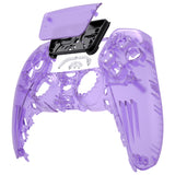 eXtremeRate Clear Atomic Purple Touchpad Front Housing Shell Compatible with ps5 Controller BDM-010/020/030/040, DIY Replacement Shell Custom Touch Pad Cover Compatible with ps5 Controller- ZPFM5005G3