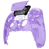 eXtremeRate Clear Atomic Purple Touchpad Front Housing Shell Compatible with ps5 Controller BDM-010/020/030/040/050, DIY Replacement Shell Custom Touch Pad Cover Compatible with ps5 Controller- ZPFM5005G3