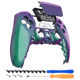 eXtremeRate Chameleon Green Purple Touchpad Front Housing Shell Compatible with ps5 Controller BDM-010/020/030/040/050, DIY Replacement Shell Custom Touch Pad Cover Compatible with ps5 Controller - ZPFP3002G3