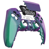 eXtremeRate Chameleon Green Purple Touchpad Front Housing Shell Compatible with ps5 Controller BDM-010/020/030/040, DIY Replacement Shell Custom Touch Pad Cover Compatible with ps5 Controller - ZPFP3002G3