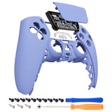 eXtremeRate Light Violet Touchpad Front Housing Shell Compatible with ps5 Controller BDM-010/020/030/040, DIY Replacement Shell Custom Touch Pad Cover Faceplate Compatible with ps5 Controller - ZPFP3015G3