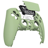 eXtremeRate Matcha Green Touchpad Front Housing Shell Compatible with ps5 Controller BDM-010/020/030/040/050, DIY Replacement Shell Custom Touch Pad Cover Faceplate Compatible with ps5 Controller - ZPFP3017G3