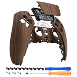 eXtremeRate Wood Grain Touchpad Front Housing Shell Compatible with ps5 Controller BDM-010/020/030/040, DIY Replacement Shell Custom Touch Pad Cover Compatible with ps5 Controller - ZPFS2001G3