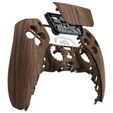 eXtremeRate Wood Grain Touchpad Front Housing Shell Compatible with ps5 Controller BDM-010/020/030/040, DIY Replacement Shell Custom Touch Pad Cover Compatible with ps5 Controller - ZPFS2001G3