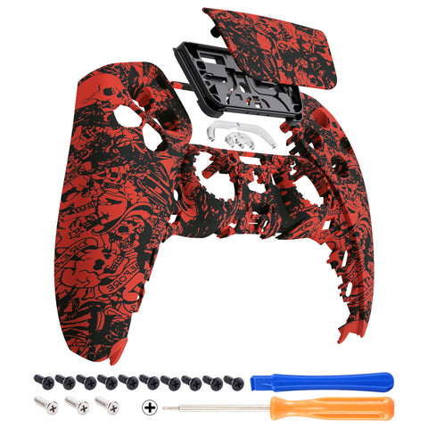 eXtremeRate Demons and Monsters Patterned Touchpad Front Housing Shell Compatible with ps5 Controller BDM-010/020/030/040, DIY Replacement Shell Custom Touch Pad Cover Compatible with ps5 Controller - ZPFS2002G3