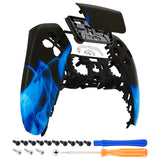 eXtremeRate Blue Flame Touchpad Front Housing Shell Compatible with ps5 Controller BDM-010/020/030/040, DIY Replacement Shell Custom Touch Pad Cover Compatible with ps5 Controller - ZPFT1005G3