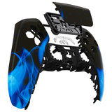 eXtremeRate Blue Flame Touchpad Front Housing Shell Compatible with ps5 Controller BDM-010/020/030/040, DIY Replacement Shell Custom Touch Pad Cover Compatible with ps5 Controller - ZPFT1005G3