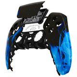 eXtremeRate Blue Flame Touchpad Front Housing Shell Compatible with ps5 Controller BDM-010/020/030/040, DIY Replacement Shell Custom Touch Pad Cover Compatible with ps5 Controller - ZPFT1005G3