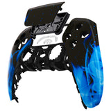 eXtremeRate Blue Flame Touchpad Front Housing Shell Compatible with ps5 Controller BDM-010/020/030/040/050, DIY Replacement Shell Custom Touch Pad Cover Compatible with ps5 Controller - ZPFT1005G3