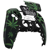 eXtremeRate Green Weeds Touchpad Front Housing Shell Compatible with ps5 Controller BDM-010/020/030/040/050, DIY Replacement Shell Custom Touch Pad Cover Compatible with ps5 Controller - ZPFT1011G3