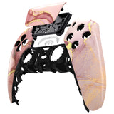 eXtremeRate Cosmic Pink Gold Marble Touchpad Front Housing Shell Compatible with ps5 Controller BDM-010/020/030/040, DIY Replacement Shell Custom Touch Pad Cover Compatible with ps5 Controller - ZPFT1045G3