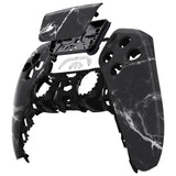 eXtremeRate Black White Marble Effect Touchpad Front Housing Shell Compatible with ps5 Controller BDM-010/020/030/040, DIY Replacement Shell Custom Touch Pad Cover Compatible with ps5 Controller - ZPFT1046G3