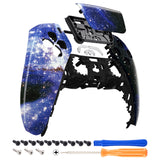 eXtremeRate Blue Universe Touchpad Front Housing Shell Compatible with ps5 Controller BDM-010/020/030/040, DIY Replacement Shell Custom Touch Pad Cover Compatible with ps5 Controller - ZPFT1047G3