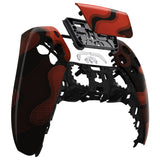 eXtremeRate Red Black Camouflage Touchpad Front Housing Shell Compatible with ps5 Controller BDM-010/020/030/040, DIY Replacement Shell Custom Touch Pad Cover Compatible with ps5 Controller - ZPFT1048G3