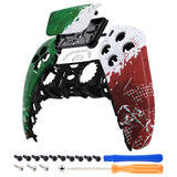 eXtremeRate Impression Italy Flag Touchpad Front Housing Shell Compatible with ps5 Controller BDM-010/020/030/040/050, DIY Replacement Shell Custom Touch Pad Cover Compatible with ps5 Controller - ZPFT1061G3