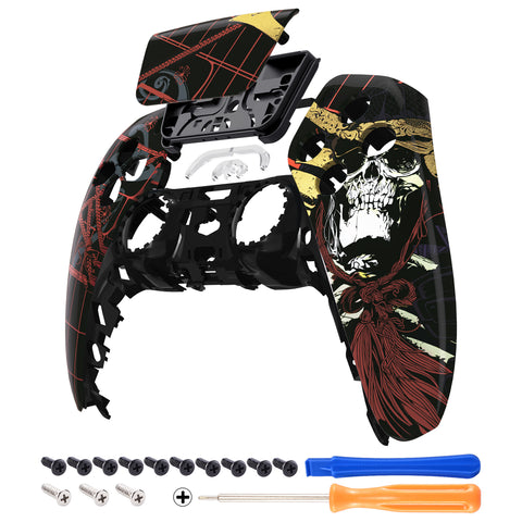 eXtremeRate Demon Samurai Touchpad Front Housing Shell Compatible with ps5 Controller BDM-010/020/030/040, DIY Replacement Shell Custom Touch Pad Cover Compatible with ps5 Controller - ZPFT1075G3
