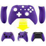 eXtremeRate Soft Touch Purple Upper Housing Shell With Side Rails Panel Replacement Part for Xbox One S /One X Controller - ZSXOFX05