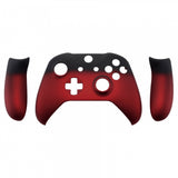 eXtremeRate Shadow Red Front Shell Housing Faceplates Back Panels for Xbox One X & One S Controller - ZSXOFX10