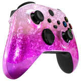 eXtremeRate Ice Flake Magenta Replacement Handles Shell for Xbox Series X / S Controller, Custom Side Rails Panels Front Housing Shell Faceplate for Xbox Core Controller - Controller NOT Included - ZX3D408